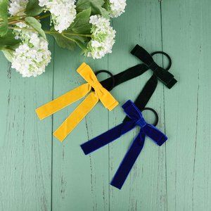 Velvet Hairbow Tie GREEN